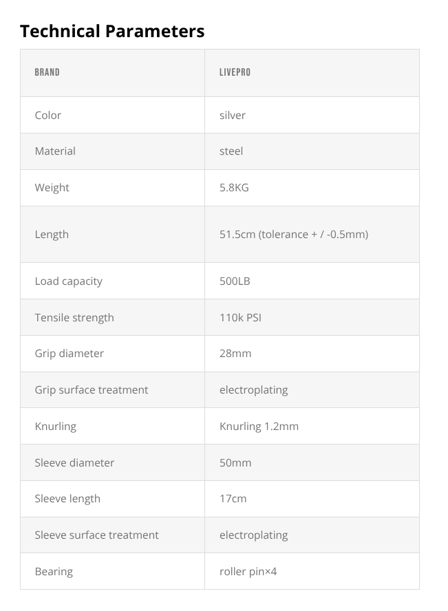 Barra Para Mancuerna Cargable Con Platos Profesionales LIVEPRO - Wellness Pro Fitness Equipment