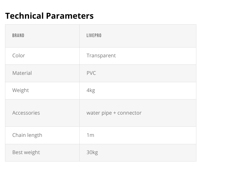 LIVEPRO Bolsa De Boxeo con Agua y Cadena / Water Boxing Bag with Chain - Wellness Pro Fitness Equipment