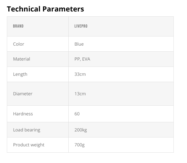 LIVEPRO Rollo Deportivo / Sports Performance Roller - Wellness Pro Fitness Equipment