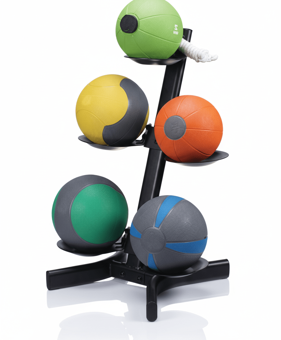 LIVEUP Estante para Bolas y Pesas Rusas / Ball & Kettleball Rack - Wellness Pro Fitness Equipment