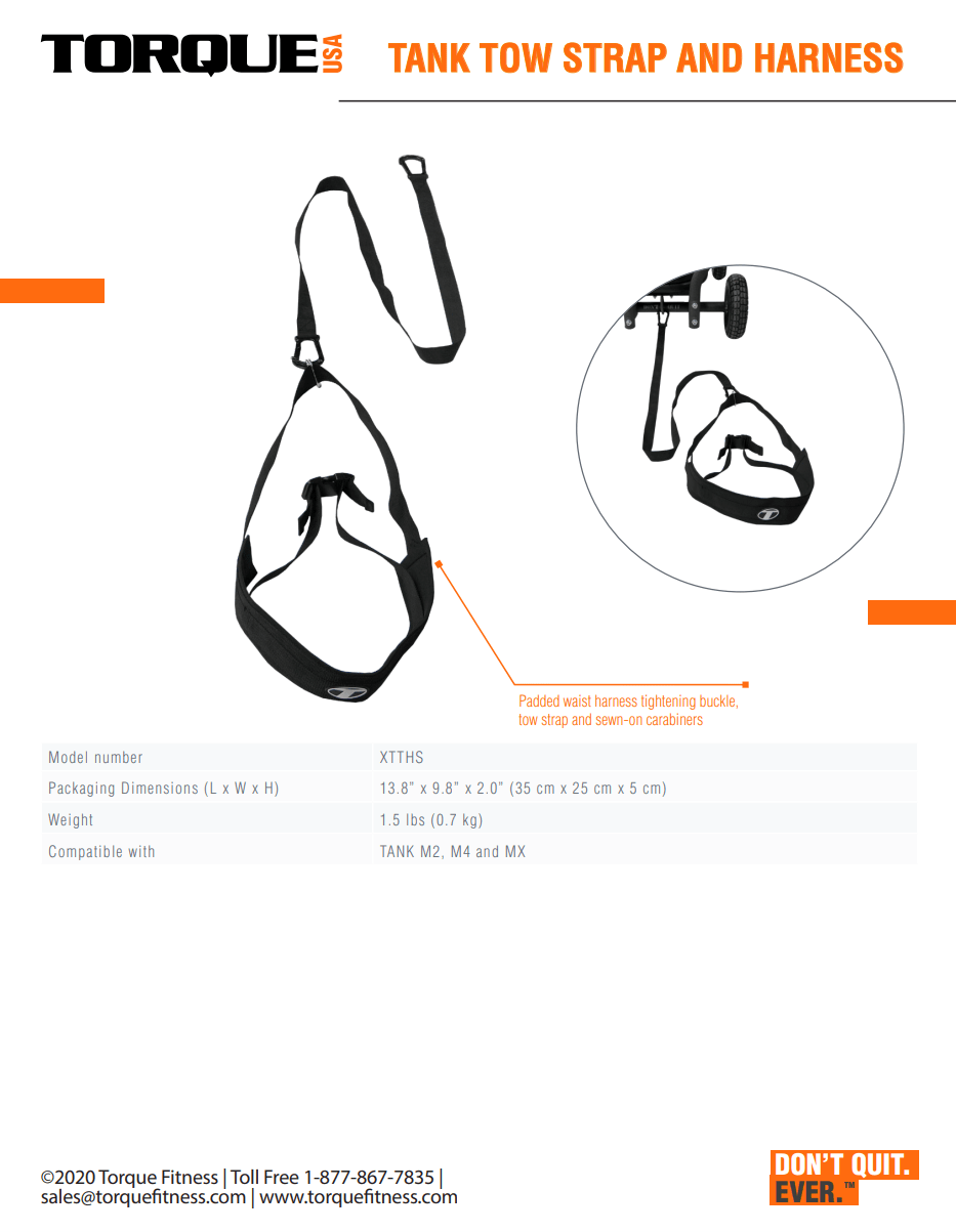 TANK™ CORREA Y ARNÉS DE REMOLQUE M4/MX - Wellness Pro Fitness Equipment