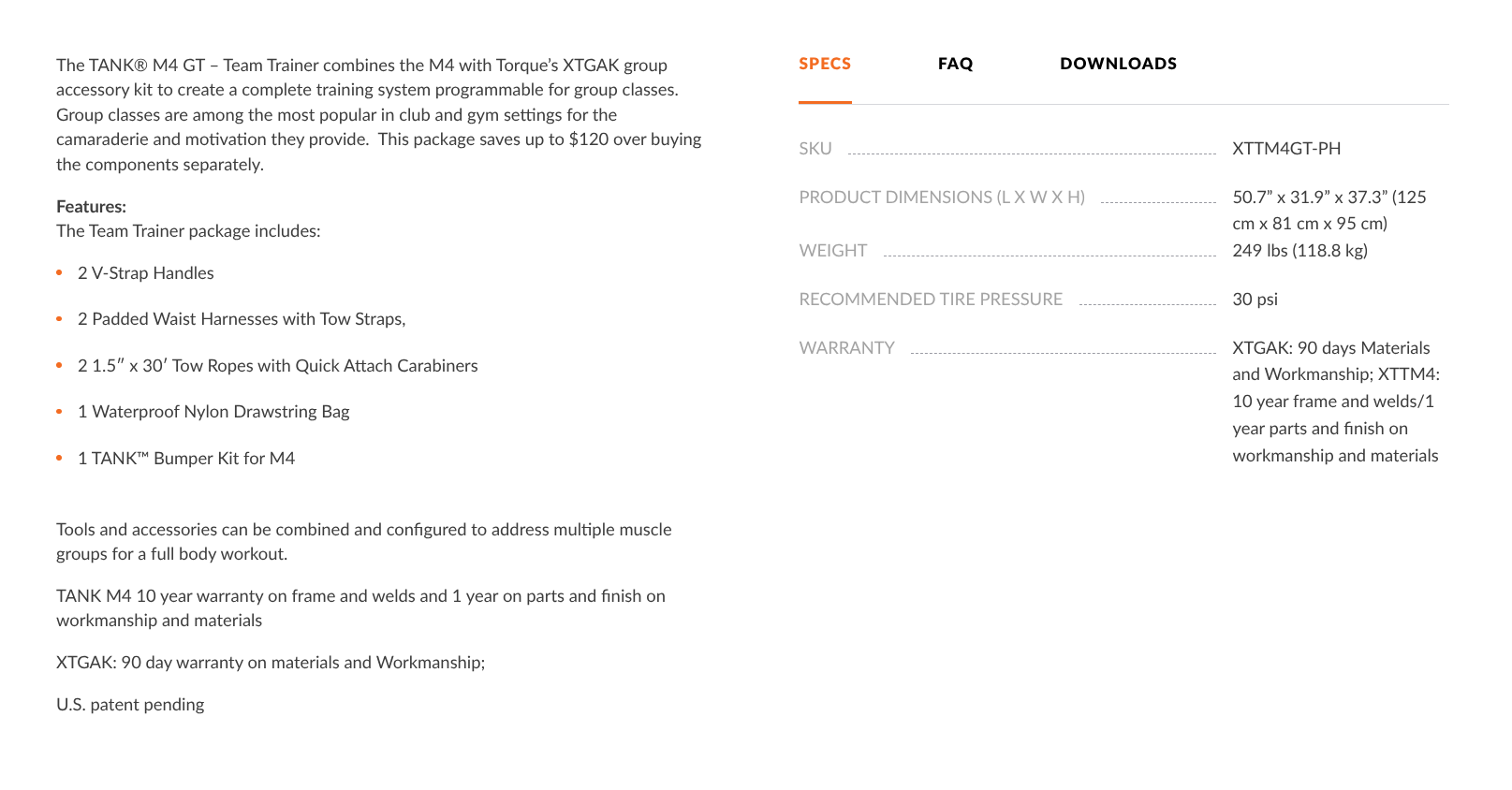 TANK™ M4 CON MANILLAR PROFESIONAL - Wellness Pro Fitness Equipment