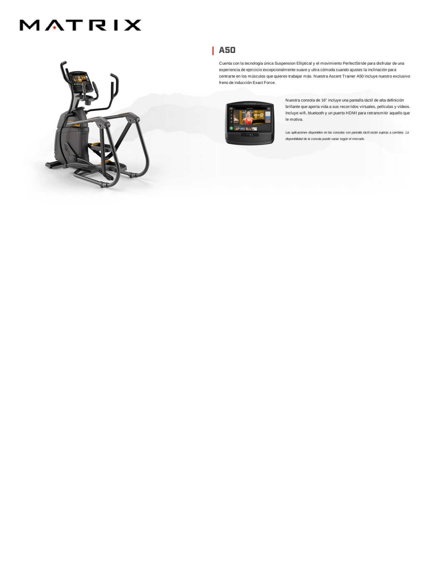 MATRIX A50 Ultimate Elliptical Ascent Trainer (Smart XL)