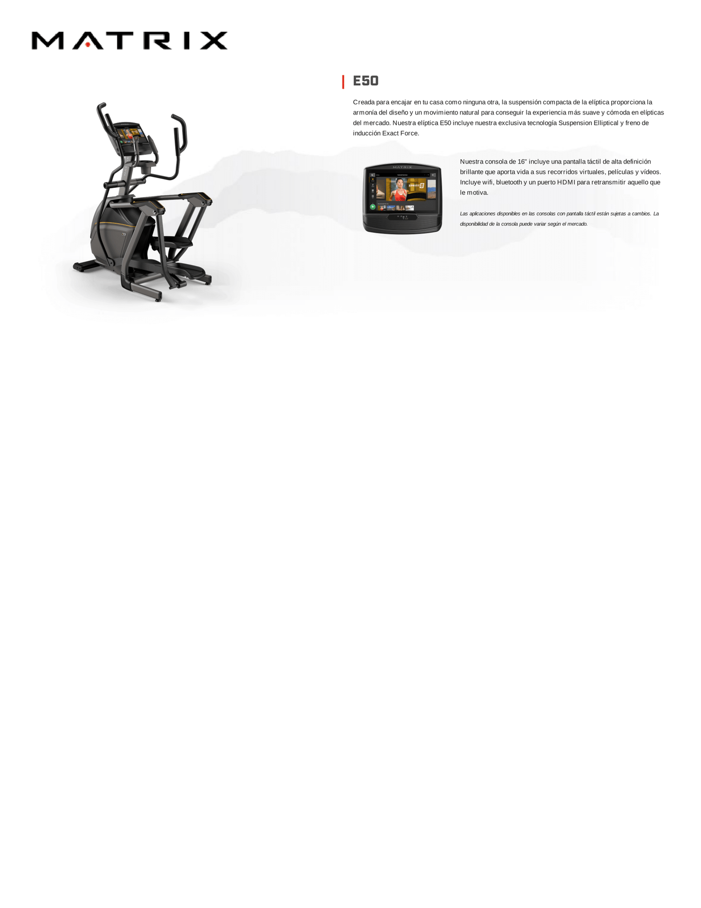 MATRIX E50 Ultimate Suspension Elliptical (Smart)