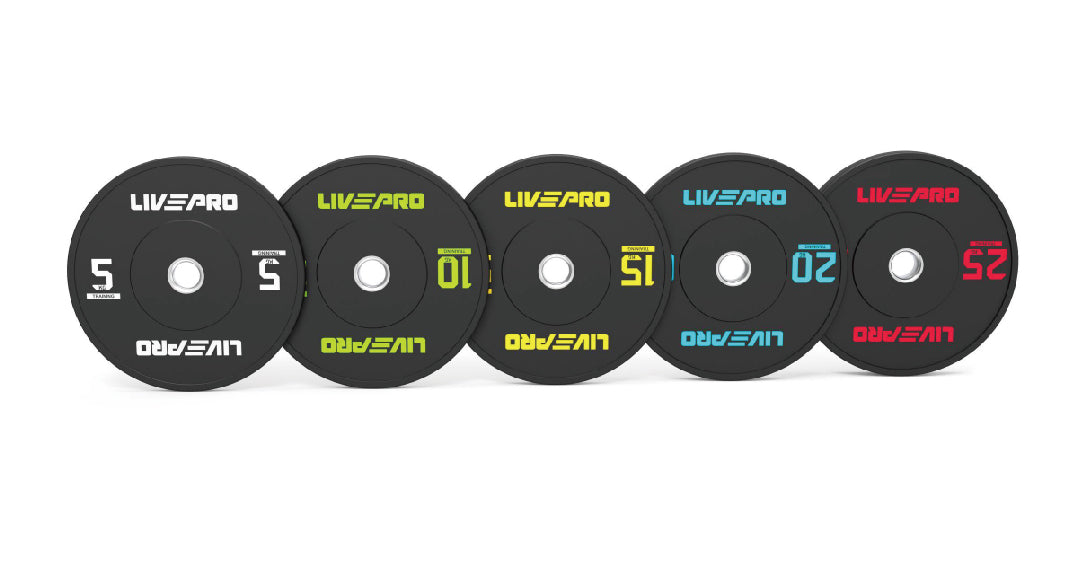 LIVEPRO Rubber Cross Fit Plate (pairs) / LIVEPRO Rubber Bumper Plate (pairs)