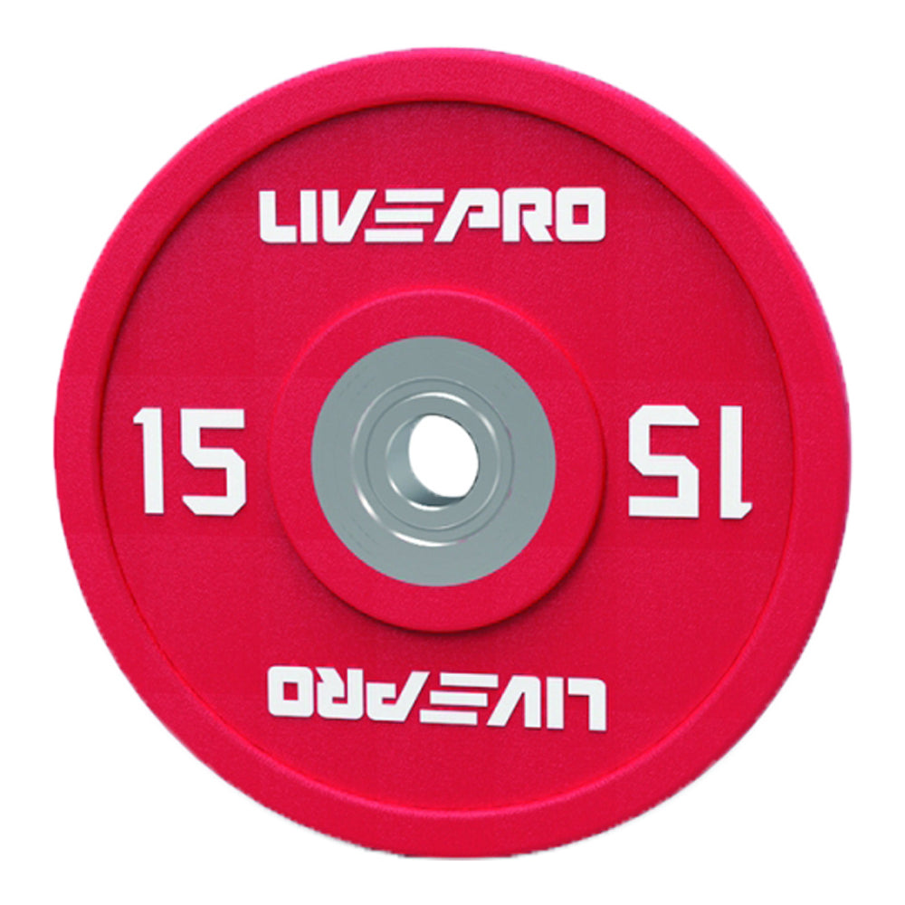LIVEPRO Platos CrossFit para Competencias de Uretano (pares) / Competition Urethane Bumper Plates (pairs)