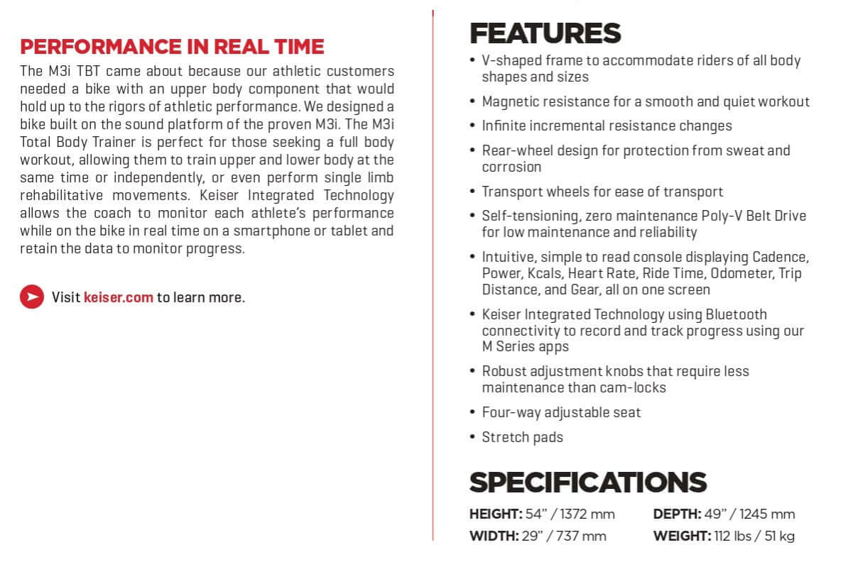 BICICLETA ELIPTICA KEISER M3i TBT - Wellness Pro Fitness Equipment