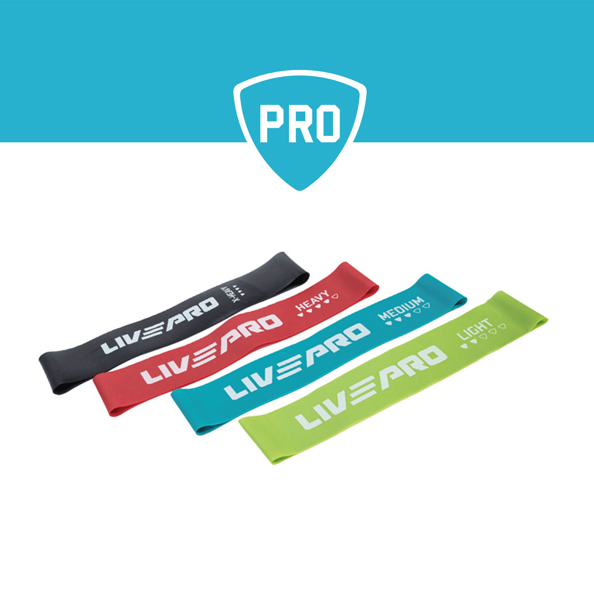 LIVEPRO Lazo de Resistencia - juego / Resistance Loop - set - Wellness Pro Fitness Equipment