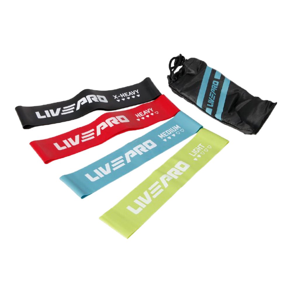 LIVEPRO Lazo de Resistencia - juego / Resistance Loop - set - Wellness Pro Fitness Equipment