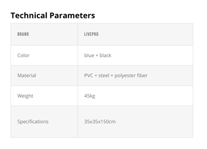 LIVEPRO Bolsa de Boxeo Profesional (100LBS) / Pro Boxing Bag - Wellness Pro Fitness Equipment