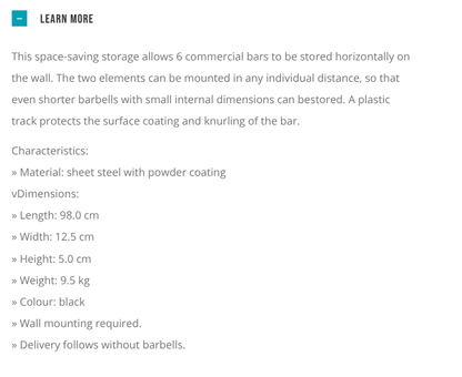 LIVEPRO Perno de Barras Olímpicas de Pared / Olympic Bar Holder - Wall Mounted - Wellness Pro Fitness Equipment