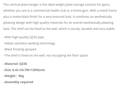 LIVEPRO Rack Para Platos Colgado En Pared / Plate Rack Wall Mounted - Wellness Pro Fitness Equipment