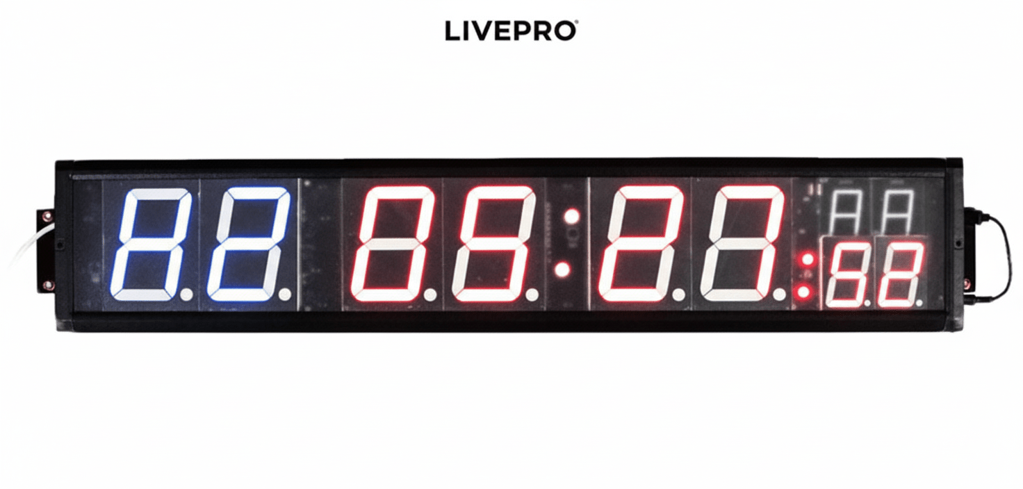 LIVEPRO Reloj de Intervalos LED / Chronograph (Timer) - Wellness Pro Fitness Equipment