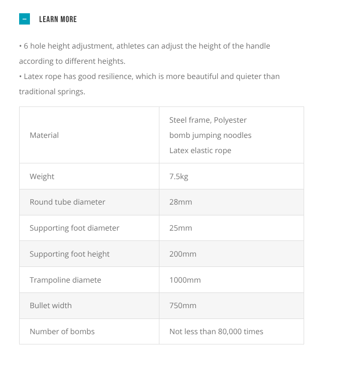 LIVEPRO Trampolin 40" Con Agarre / Trampoline w. Handle - Wellness Pro Fitness Equipment