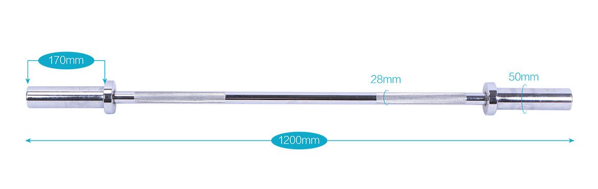 Olympic Straight Bar 47" Set - Wellness Pro Fitness Equipment