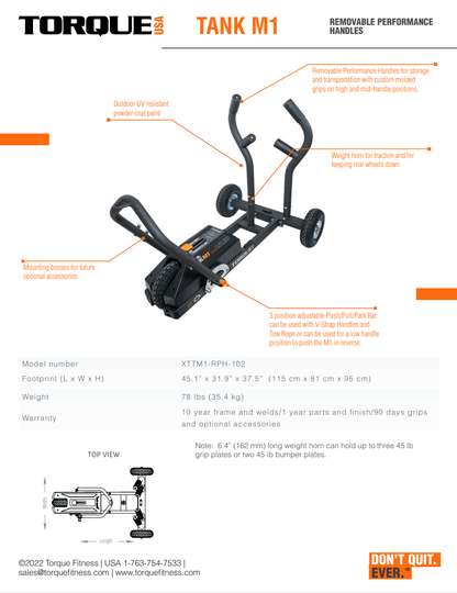 TANK™ M1 TRINEO TODOTERRENO - Wellness Pro Fitness Equipment