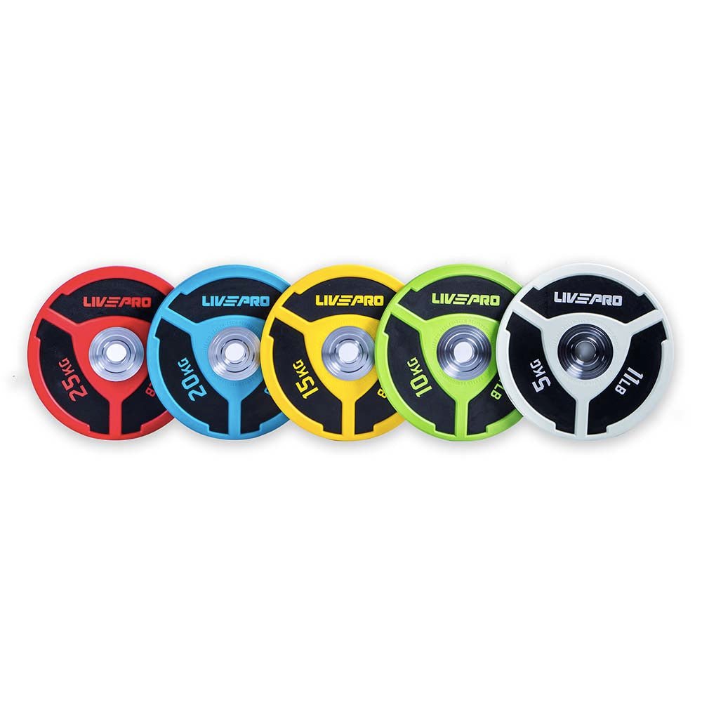 Urethane Double Colored Elite Bumper Plate (PAIRS) - Wellness Pro Fitness Equipment