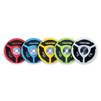 Urethane Double Colored Elite Bumper Plate (PAIRS) - Wellness Pro Fitness Equipment