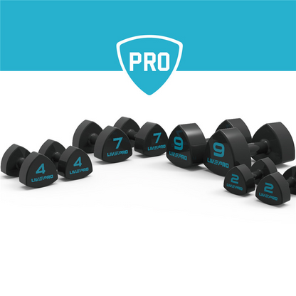 LIVEPRO Mancuernas Profesionales de Vinilo (par) / Pro Vinyl Dumbbells (pair)