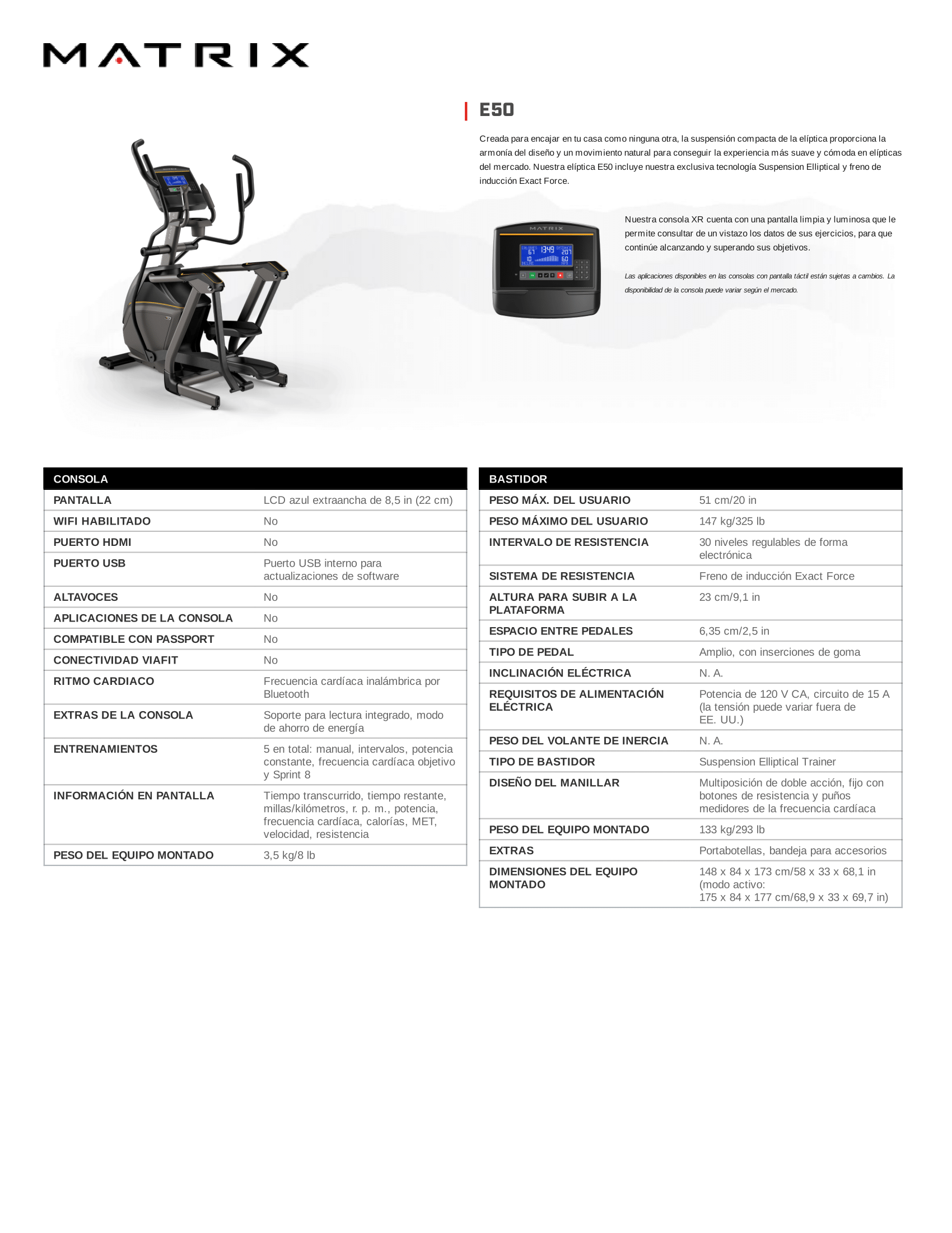 MATRIX E50 Elíptica LED