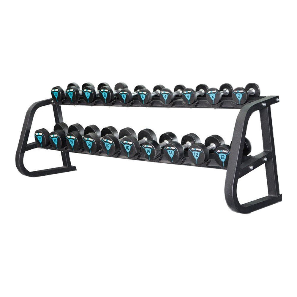 LIVEPRO Estante para 10 Pares de Mancuernas / Dumbbell Rack