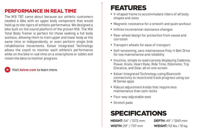 BICICLETA ELIPTICA KEISER M3i TBT - Wellness Pro Fitness Equipment