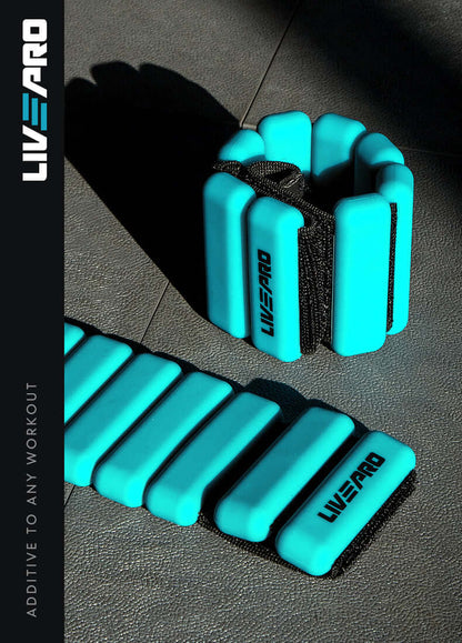 LIVEPRO Bandas para Tobillos + Muñeca (par) / Ankle Wrist Weight (pair) - Wellness Pro Fitness Equipment