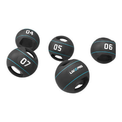 LIVEPRO Bolas Medicinales Prime con Agarre / Prime Double Grip Medicine Ball - Wellness Pro Fitness Equipment