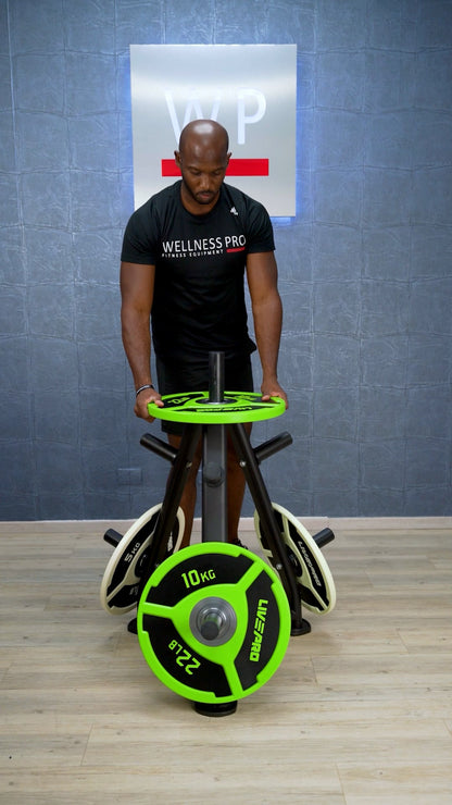 LIVEPRO Estante para Platos Olímpicos / Olympic Plate Rack - Wellness Pro Fitness Equipment