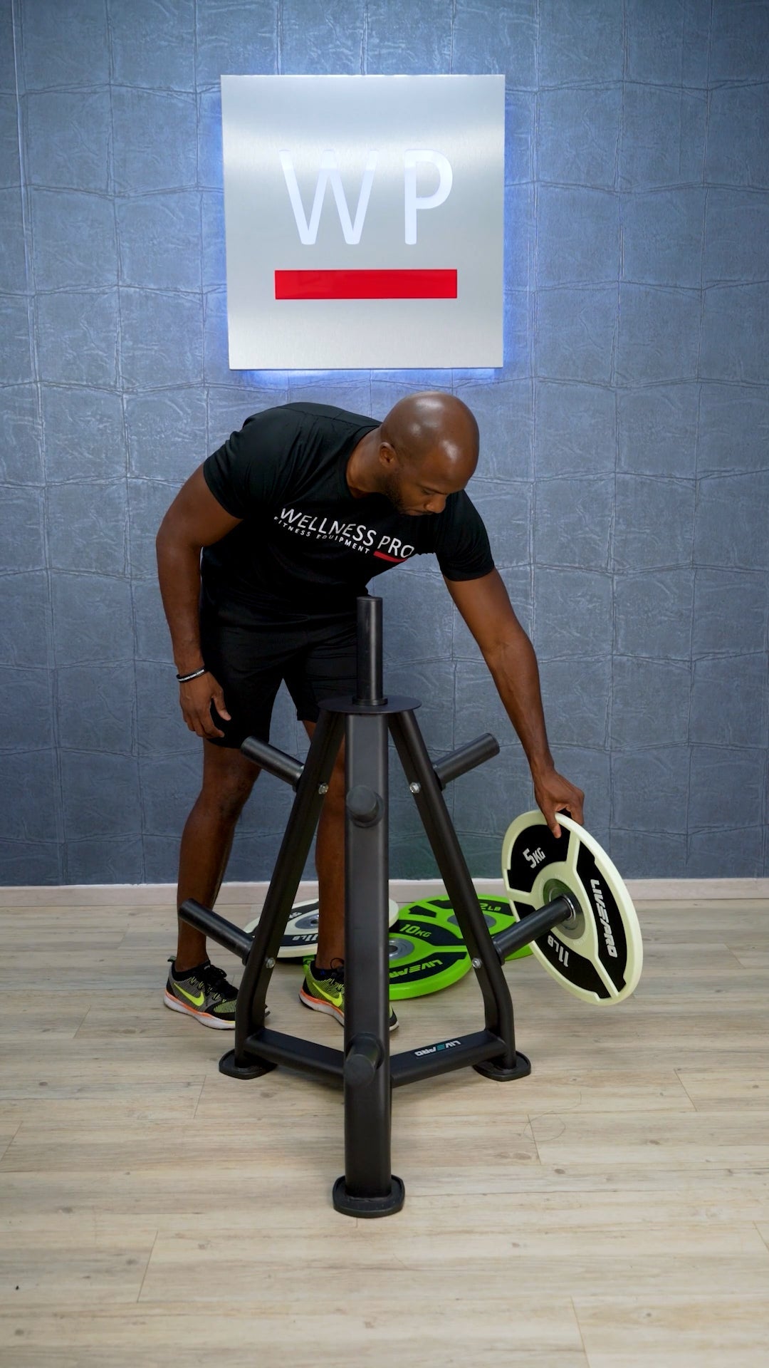 LIVEPRO Estante para Platos Olímpicos / Olympic Plate Rack - Wellness Pro Fitness Equipment