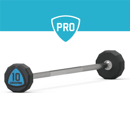 LIVEPRO Juego de Barras Fijas Rectas (Poliuretano) / Fixed PU Straight Barbell set - Wellness Pro Fitness Equipment