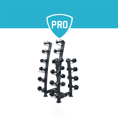 LIVEPRO Juego de Mancuernas Neopreno Premium + Estante / Dumbbell Rack with set of premium quality neoprene Studio Dumbbells - Wellness Pro Fitness Equipment