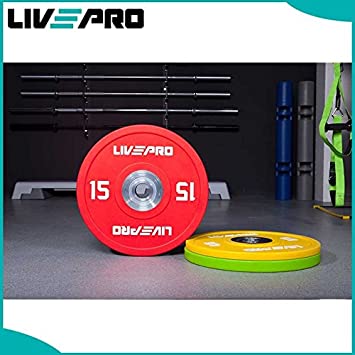 LIVEPRO Platos CrossFit para Competencias de Uretano (pares) / Competition Urethane Bumper Plates (pairs) - Wellness Pro Fitness Equipment