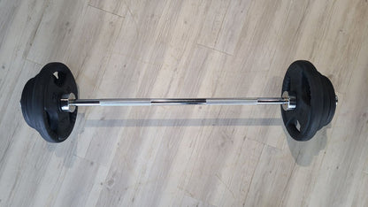 LIVEPRO Set Barra Olímpica Recta 47" / Olympic Straight Bar 47" Set - Wellness Pro Fitness Equipment