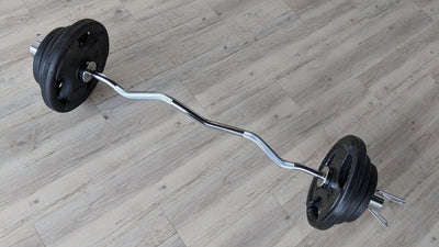 LIVEPRO Set Barra Olímpica Z 47" / Olympic Curl Bar 47" Set - Wellness Pro Fitness Equipment