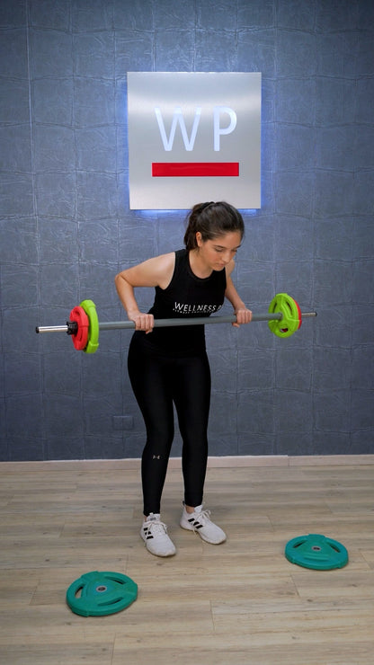 LIVEPRO Set de Barra Fija Ajustable / Rubber Studio Barbell set - Wellness Pro Fitness Equipment