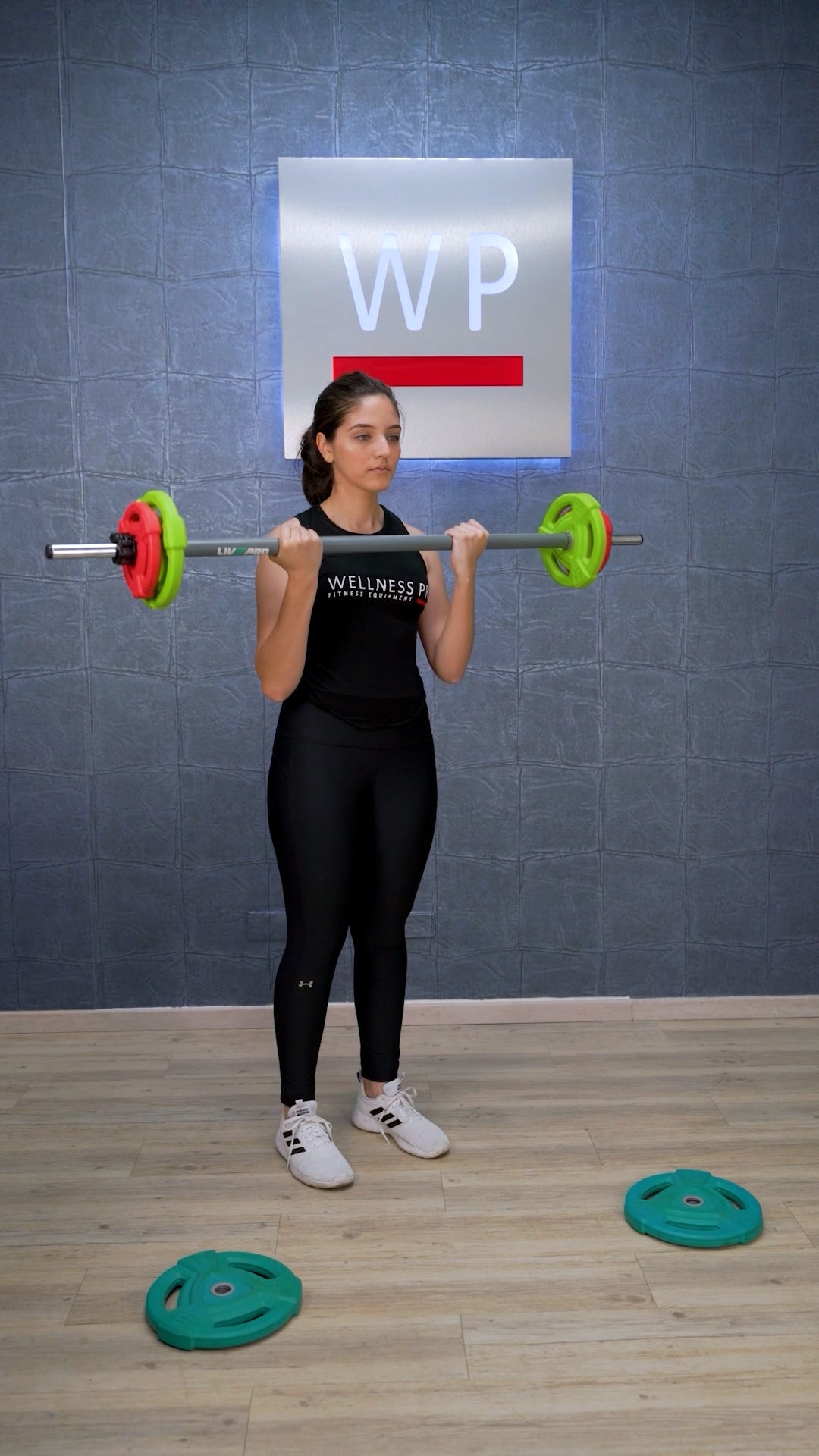 LIVEPRO Set de Barra Fija Ajustable / Rubber Studio Barbell set - Wellness Pro Fitness Equipment