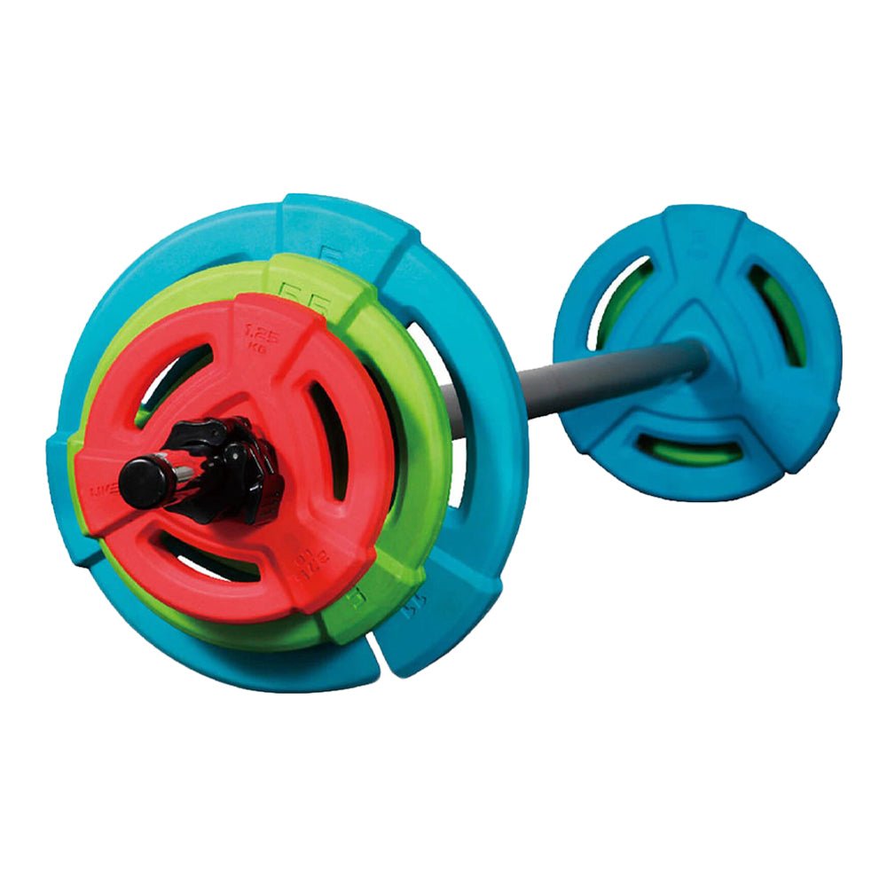 LIVEPRO Set de Barra Fija Ajustable / Rubber Studio Barbell set - Wellness Pro Fitness Equipment