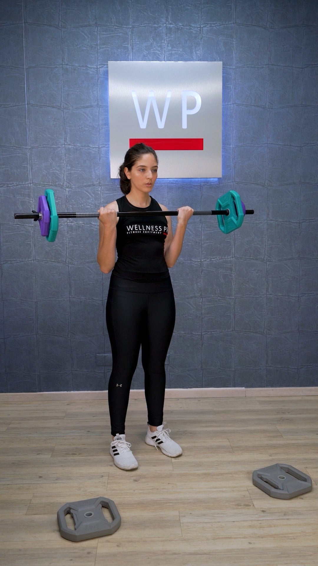 LIVEPRO SET DE BARRA FIJA AJUSTABLE / RUBBER STUDIO BARBELL SET - Wellness Pro Fitness Equipment