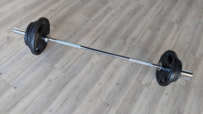 Set Barra Olímpica Recta 60" / Olympic Straight Bar 60" Set - Wellness Pro Fitness Equipment