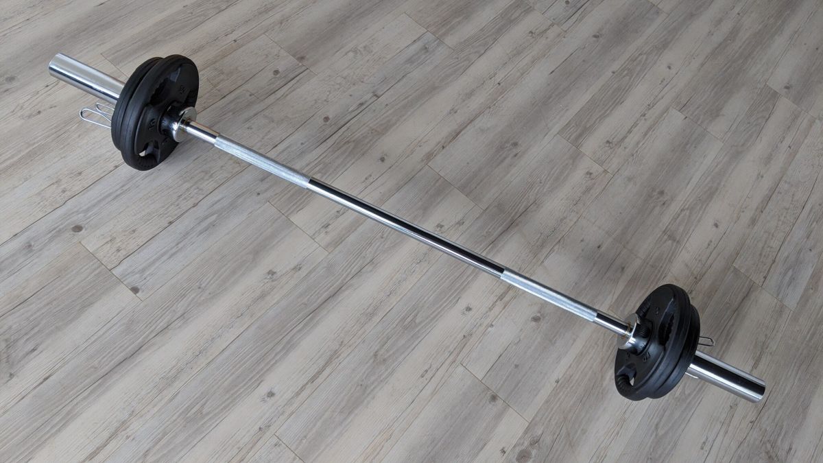 Set Barra Olímpica Recta 60"  / Olympic Straight Bar 60" Set